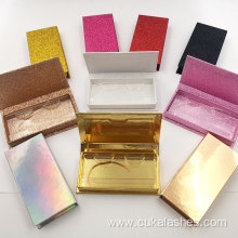 custom luxury lash case rectangle glitter eyelash box
